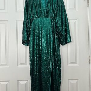 Eloquii Green Sequin Dress